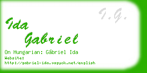 ida gabriel business card